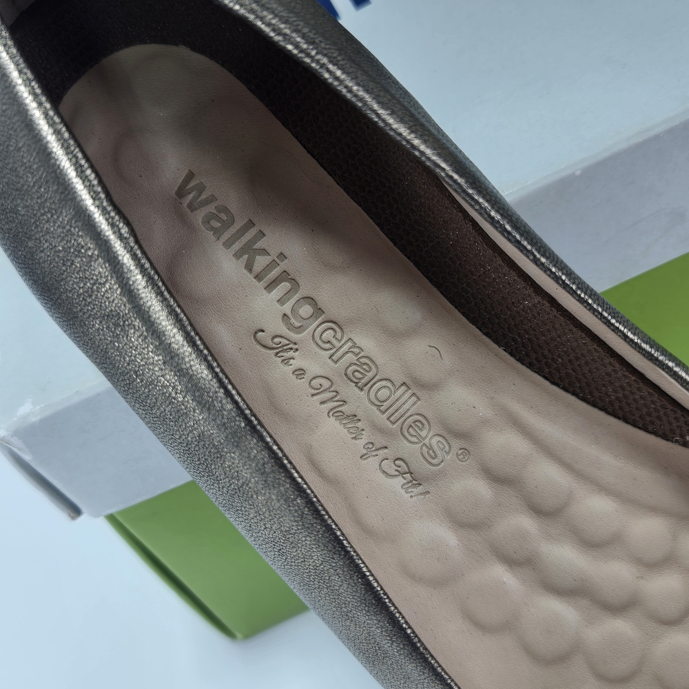 Walking Cradles Metallic Leather Ballet Flats - Women's Size 6 1/2 6.5 - Picture 11 of 12